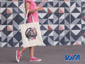 Cosmic Zebra Cotton Tote Bag