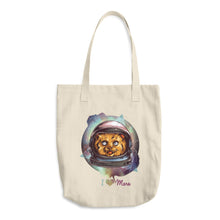 Load image into Gallery viewer, Space Kitty Cotton Tote Bag