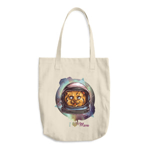 Space Kitty Cotton Tote Bag