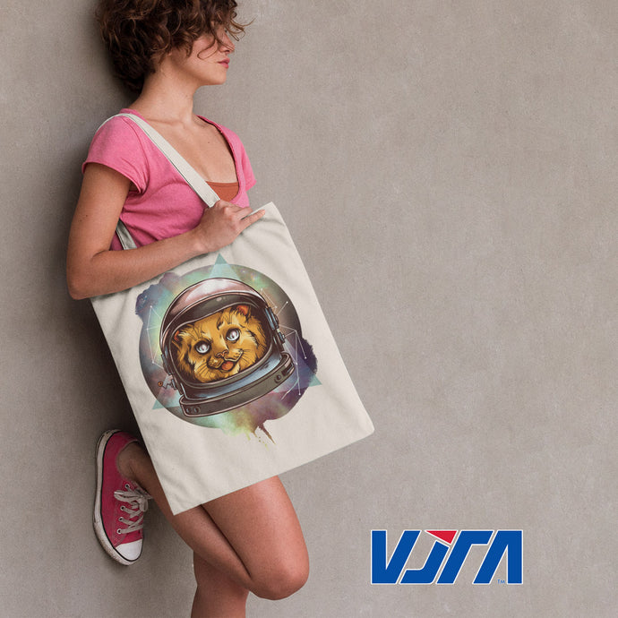 Space Kitty Cotton Tote Bag